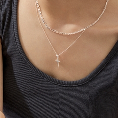 Dây Chuyền Bạc 925 Choker Xích Bạc Trơn Figaro - VCN01