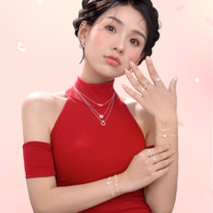 Lắc Tay Bạc 925 Charm Trăng Sao, Trái Tim, Cỏ 4 Lá Đá Màu - Charm Bracelet Collection
