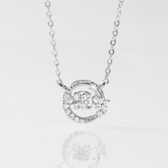 Quà Tặng 8/3 Vòng Cổ Bạc 925 Hình Mặt Trăng Đá Nhảy Moon Dancing Stone - VCN29