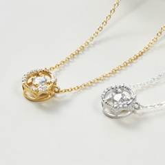 Quà Tặng 8/3 Vòng Cổ Bạc 925 Hình Mặt Trăng Đá Nhảy Moon Dancing Stone - VCN29