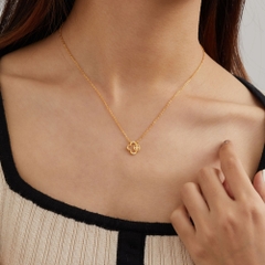 Dây Chuyền Vàng 10K Kim Tiền Tài Lộc Đính Kim Cương Moissanite - VCN37V