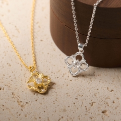 Dây Chuyền Bạc 925 Cỏ 4 Lá Đính Đá Lucky Clover - VCN45