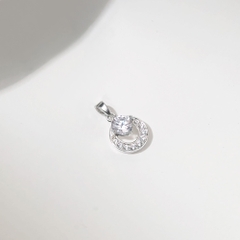 Mặt Dây Chuyền Bạc 925 Vòng Tròn Gắn Đá Circle Stone - VCP03