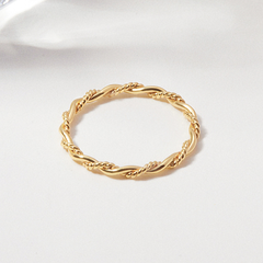 Nhẫn Bạc 925 Xoắn Mảnh Dainty Braided Ring - VCR10