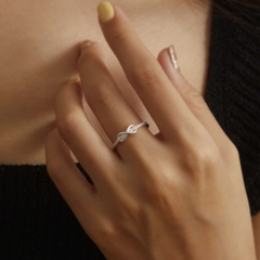 Nhẫn Bạc 925 Mảnh Vô Cực Đính Đá Viền Lấp Lánh - VCR38