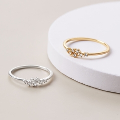 Nhẫn Bạc 925 Cành Hoa Đính Đá Lấp Lánh Flower Branch - VCR502