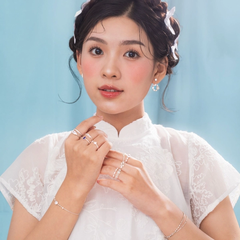Nhẫn Chủ Bạc 925 Đính Đá Hạt Thóc Marquise Màu Xanh Sapphire - VCR506