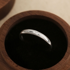 Nhẫn Freesize Bạc 925 Đính Đá Chìm Classic Cho Nam Đeo Cặp Đôi - VCR509