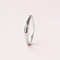Nhẫn Mảnh Bạc 925 Đính Đá Chủ - Ring Collection