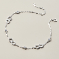 Quà Tặng 8/3 Lắc Chân Bạc 925 Tình Yêu Vô Cực Đính Đá Bond Anklet - VGA02