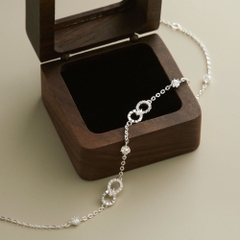 Lắc Chân Bạc 925 Tình Yêu Vô Cực Đính Đá Bond Anklet - VGA02