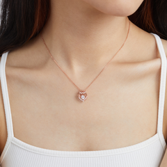 Quà Tặng 8/3 Dây Chuyền Bạc 925 Trái Tim Đôi Thiên Nga Đá Nhảy Lấp Lánh Pretty Swan - VGN10
