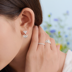 Nhẫn Bạc 925 Vương Miện Công Chúa Đính Đá Cách Điệu Crown Princess - VGR05