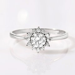 Nhẫn Bạc 925 Mặt Bông Tuyết Đính Đá Lấp Lánh Snowy Ring - VGR14