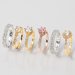 Nhẫn Bạc 925 Đá CZ Tròn Vương Miện Lấp Lánh Crown Ring - VCR16-CZ