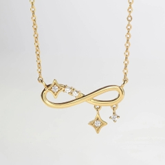 Vòng Cổ Bạc 925 Hình Vô Cực Đính Đá Treo Infinity Necklace - VYN72