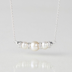 Vòng Cổ Bạc 925 Mặt Ngọc Trai Tự Nhiên Phối Đá Luxury Pearls - VUN502