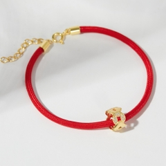 Vòng Tay Bạc 925 Charm Kim Tiền Mạ Vàng 18K - VCB10