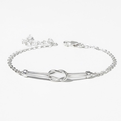 Vòng Tay Bạc 925 Nút Thắt Gắn Kết Cho Nữ Love Knot - VYB46