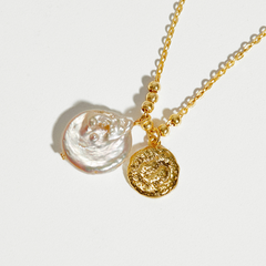 Dây Chuyền Bạc 925 Mặt Ngọc Trai Baroque và Charm Bạc Boho Pearl - VSN02