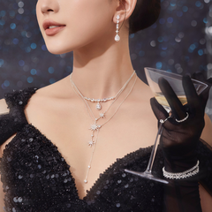 Dây Chuyền Bạc 925 Đính Đá Đi Tiệc Treo Ngẫu Hứng Stone Party Queen - VUN07-1