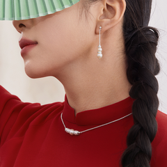 Vòng Cổ Bạc 925 Mặt Ngọc Trai Tự Nhiên Phối Đá Luxury Pearls - VUN502