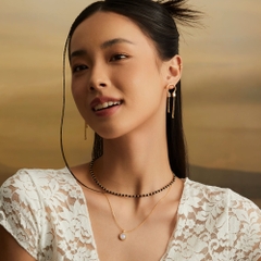 Khuyên Tai Bạc 925 Dáng Treo Đính Đá Crystal Thả Dài - VUE519