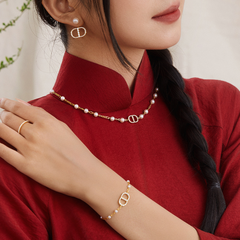 Vòng Tay Bạc 925 Ngọc Trai Tự Nhiên Phối Đá Xen Kẽ Luxury Pearls - VUB01
