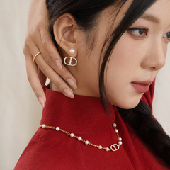 Bông Tai Jacket Bạc 925 Ngọc Trai Tự Nhiên Phối Đá Luxury Pearls - VUE01
