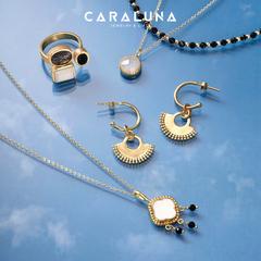 Khuyên Tai Bạc 925 Dáng C-Hoop Drop Hình Bán Quạt - VUE517