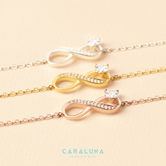 Lắc Tay Bạc 925 Vô Cực Đính Đá Mãi Yêu - Forever Love - VYB12