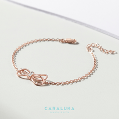 Lắc Tay Bạc 925 Lariat Nơ Đính Đá - Bowtie Love - VYB31