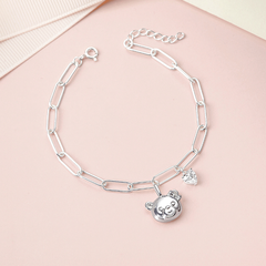 Vòng Tay Bạc 925 Hình Gấu Dễ Thương Đính Đá Pretty Bear - VYB51