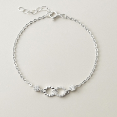Vòng Tay Nữ Bạc 925 Tình Yêu Vô Cực Đính Đá Bond Bracelet - VYB58
