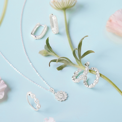 Hoa Tai Bạc 925 Đính Đá - C Hoop Earrings - Connect - VYE502