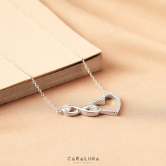 Quà Tặng 8/3 Dây Chuyền Bạc 925 Trái Tim Vô Cực Đính Đá Tình Yêu Vĩnh Cửu - Infinite Love - VYN11
