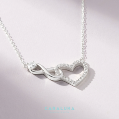 Quà Tặng 8/3 Dây Chuyền Bạc 925 Trái Tim Vô Cực Đính Đá Tình Yêu Vĩnh Cửu - Infinite Love - VYN11