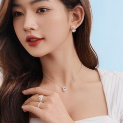 Bông Tai Bạc 925 Vương Miện Đá Nhảy Hàn Quốc My Queen - VYE15
