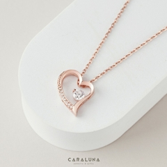Dây Chuyền Bạc 925 Trái Tim Đính Đá Tình Yêu - Love Heart - VYN15