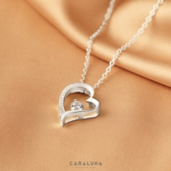 Dây Chuyền Bạc 925 Trái Tim Đính Đá Tình Yêu - Love Heart - VYN15