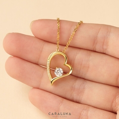 Dây Chuyền Bạc 925 Trái Tim Đính Đá Tình Yêu - Love Heart - VYN15