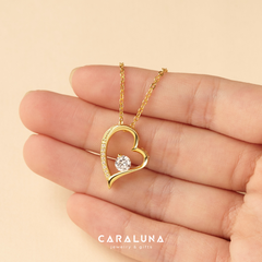 Dây Chuyền Bạc 925 Trái Tim Đính Đá Tình Yêu - Love Heart - VYN15