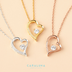 Dây Chuyền Bạc 925 Trái Tim Đính Đá Tình Yêu - Love Heart - VYN15