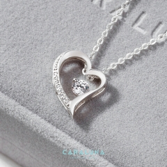 Dây Chuyền Bạc 925 Trái Tim Đính Đá Tình Yêu - Love Heart - VYN15