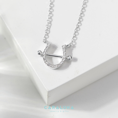 Dây Chuyền Bạc 925 U and I Together Tình Yêu Đính Đá Hàn Quốc Well Wishes - VGN02