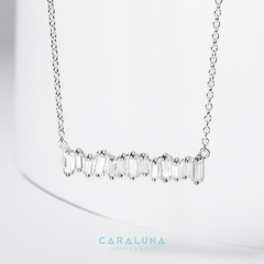 Dây Chuyền Bạc 925 Đính Đá Chữ Nhật - Shine - VYN500