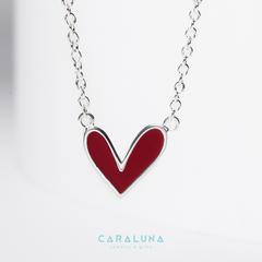 Dây Chuyền Bạc 925 Enamel Trái Tim Đỏ My Love - VYN503