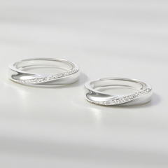 (Một Cặp) Nhẫn Đôi Bạc 925 Freesize Tình Yêu Symbols Of Love - VYR03 & VYR04
