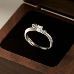 Nhẫn Nữ Freesize Bạc 925 Nơ Đính Đá - VYR25