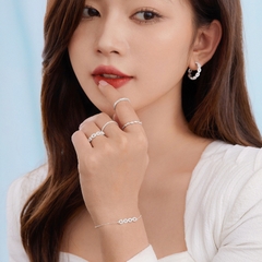 Hoa Tai Bạc 925 Đính Đá - C Hoop Earrings - Connect - VYE502